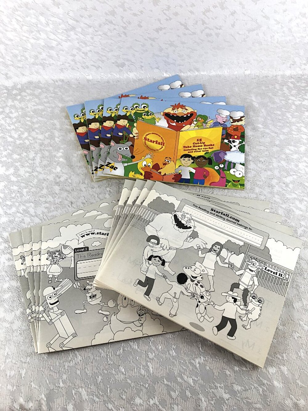 Starfall Reading & Writing Journals Level 1&2 + Take Home Books 4-Set Bundle NEW